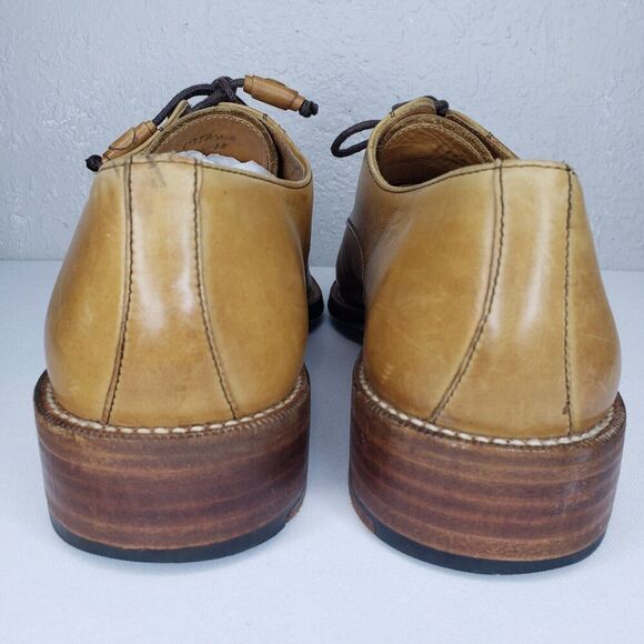 Emling Chausseur Tan Leather Split Toe Derby Shoes Mens Size 9 Made In Italy main image 9